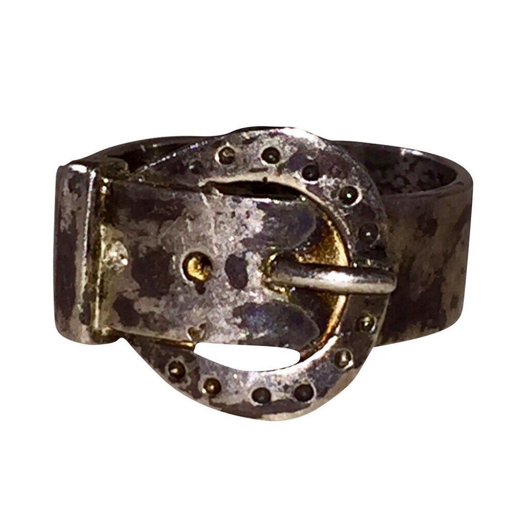 Sterling Silver Buckle Ring Unisex